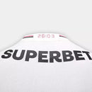 Camisa São Paulo 25/26 + Patrocinios Superbet Home Torcedor Masculina - Branco+Vermelho
