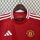 Camisa Manchester United I 24/25 - Torcedor Masculina - Vermelha com detalhes em branco