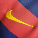 Camisa Retrô Barcelona I 15/16 - Masculina  - Azul com detalhes em vermelho e amarelo