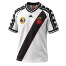 Camisa Vasco da Gama I Retrô 2000 -  Torcedor Masculina - Branca com a faixa em preto e detalhes em amarelo e vermelho