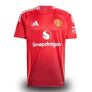 Camisa Manchester United I 24/25 - Torcedor Masculina - Vermelha com detalhes em branco