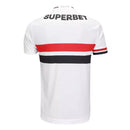 Camisa São Paulo 25/26 + Patrocinios Superbet Home Torcedor Masculina - Branco+Vermelho