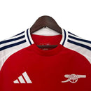 Camisa Arsenal I 24/25 - Torcedor Masculina - Branca com detalhes em azul e vermelho