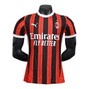 Camisa AC Milan I 24/25 - Jogador  Masculina - Vermelha e preta